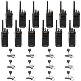 Motorola BPR50dx 12 Pack Bundle with HKLN4606 Speaker Mics