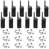 Motorola BPR50dx 12 Pack Bundle with HKLN4604 Headsets