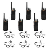 Motorola BPR50dx 6-Pack Bundle with HKLN4604 Earpieces