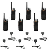 Motorola BPR50dx 6 Pack Bundle with HKLN4606 Speaker Mics