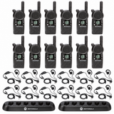 Motorola CLS1413 12 Pack Bundle With 2 Multicharger and Headsets