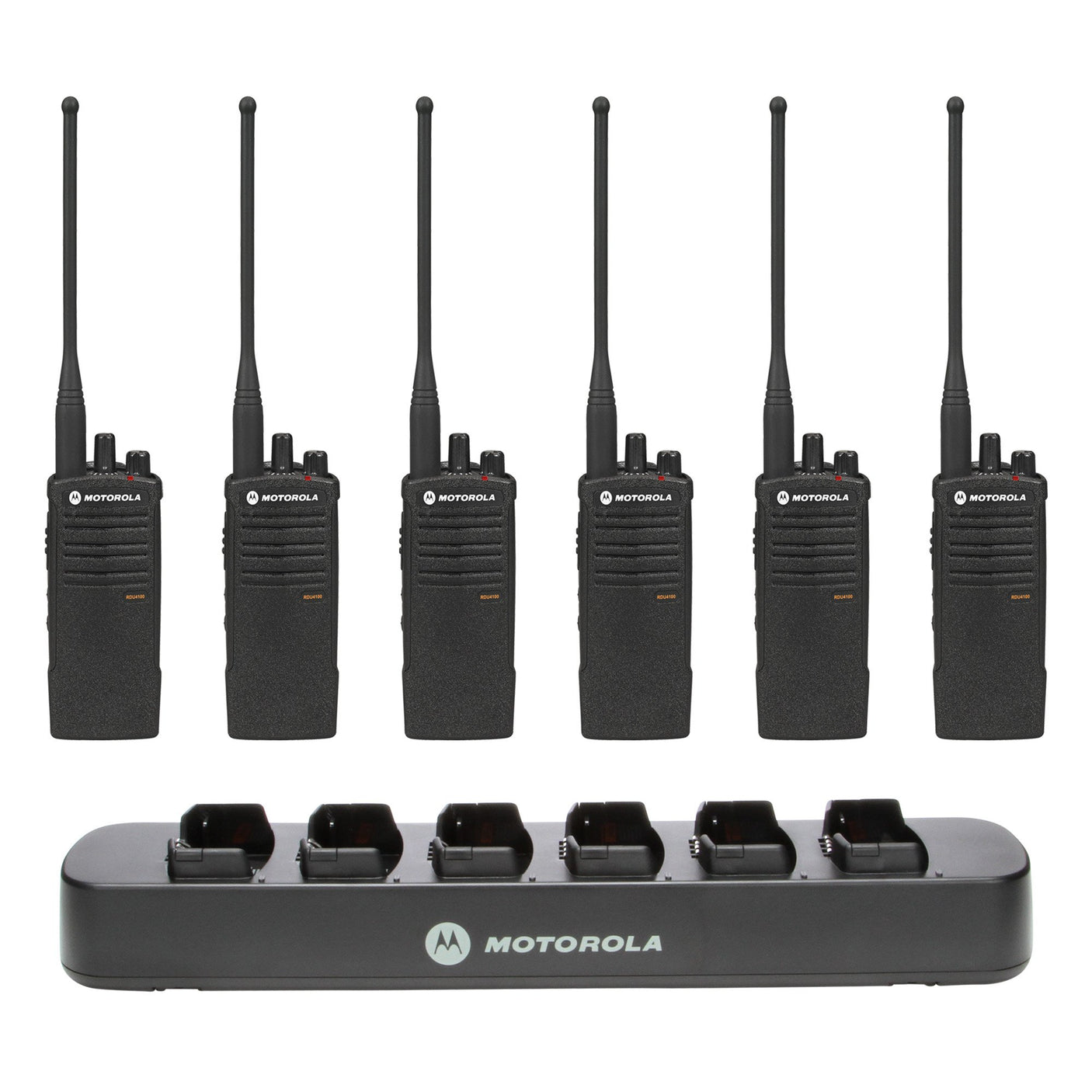 Motorola RDU4103 6 Pack Bundle with Multi Unit Charger