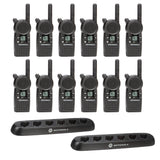 Motorola CLS1413 12 Pack Bundle With 2 Multichargers