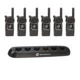 Motorola CLS1413 6 Pack Bundle With Multicharger