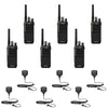 Set of 6 BPR50dx walkie-talkies with 6 HKLN4606 on a white background