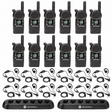 Motorola CLS1413 12 Pack Bundle With 2 Multicharger and Headsets