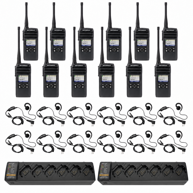 DTR700 12 Pack with Multi Unit Charger and Headsets