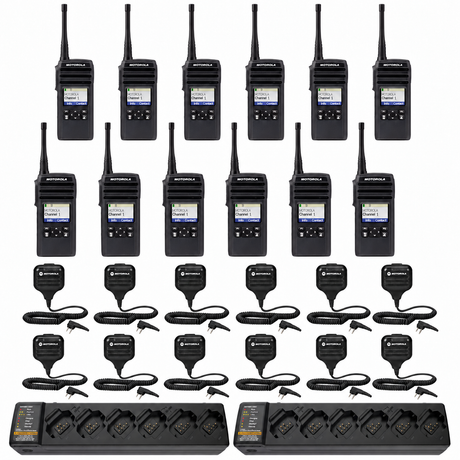 DTR600 12 Pack with Multi Unit Charger and Speaker Microphones