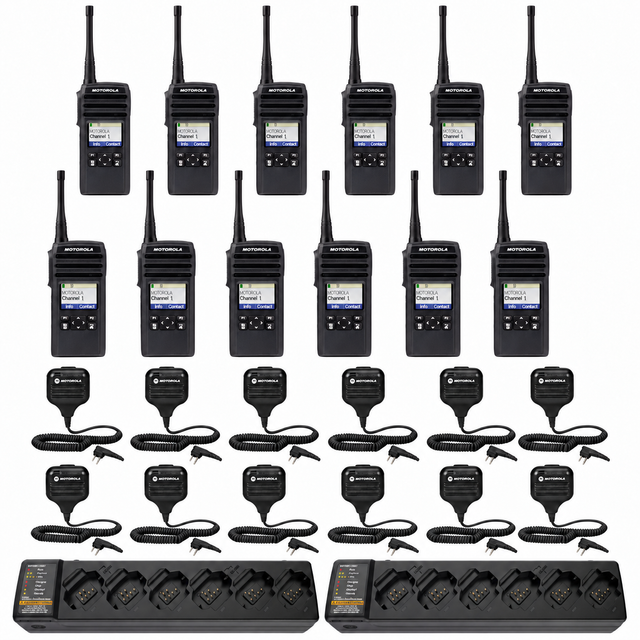 DTR600 12 Pack with Multi Unit Charger and Speaker Microphones