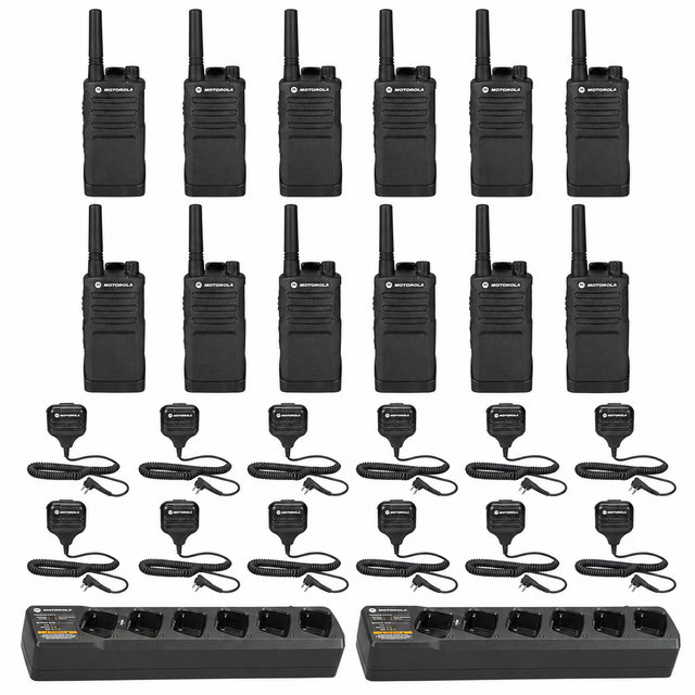 Motorola RMU2043 12 pack with Multi Charger and Speaker Microphones