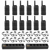 Motorola RMU2043 12 pack with Multi Charger and Headsets