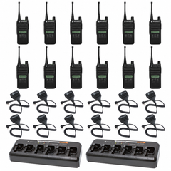 (12) Motorola CP100D Limited-Display Two-Way Radios