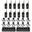 Motorola CP185 12 Pack Bundle with Multi Unit Charger and Speaker Microphones