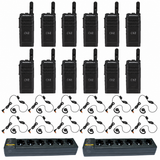 Motorola SL300 Display 12 Pack plus 2 Multi Unit Charger plus 12 PMLN7189 Swivel Earpiece