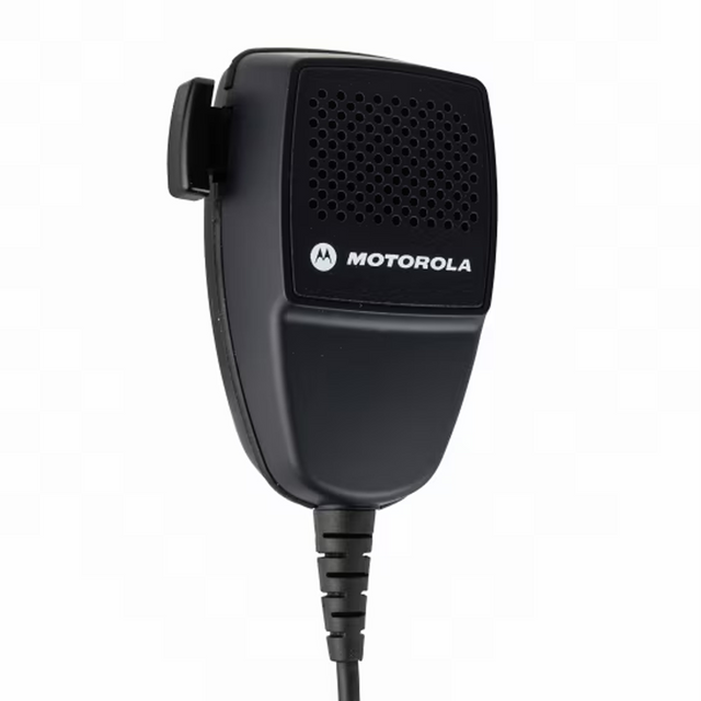 Motorola PMMN4090A compact palm microphone with clip for CM200d, CM300d, and XPR2500 mobile radios