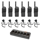 Motorola R2 6 Pack Bundle with Speaker Microphones and Multi-Unit Charger