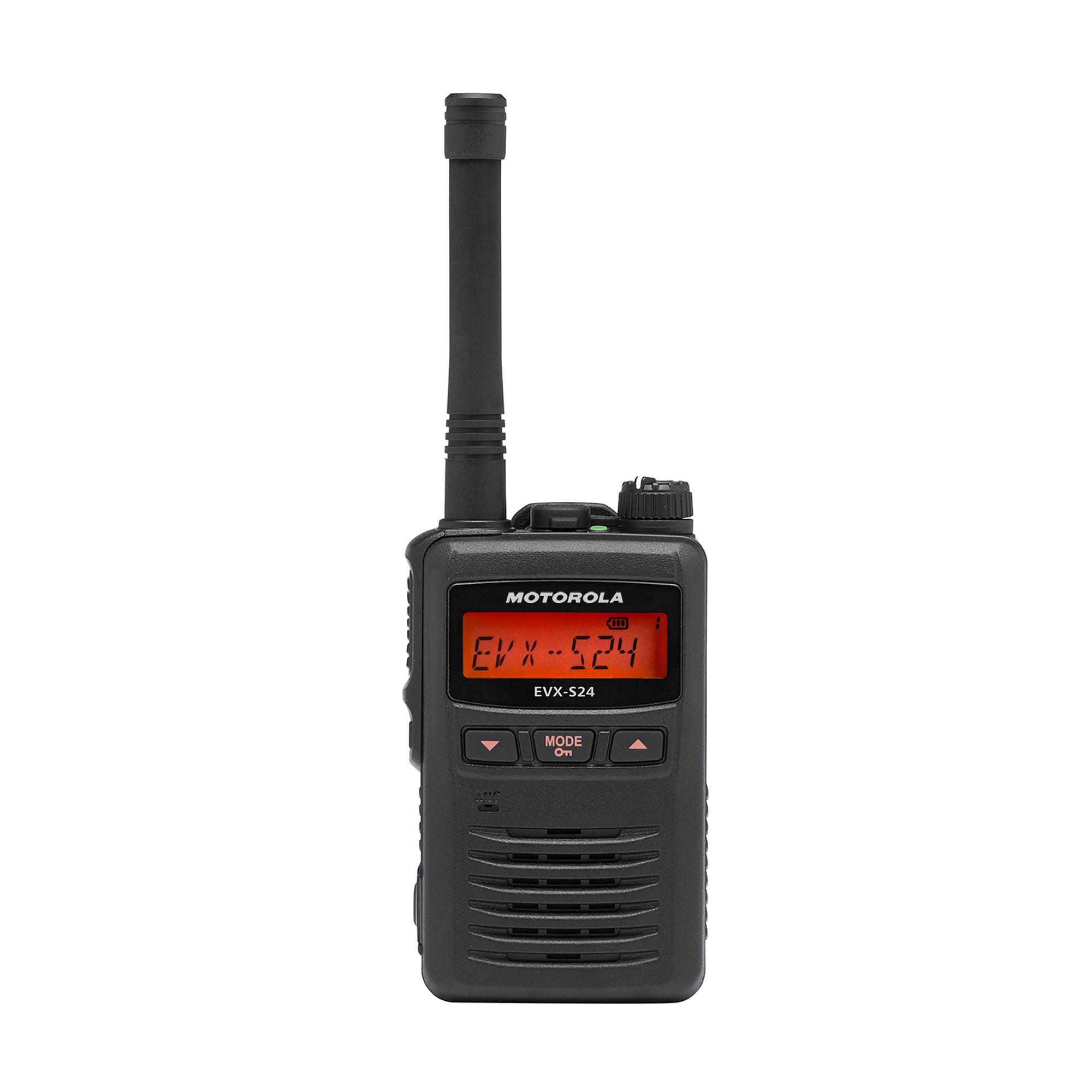 Motorola EVX-S24 3 Watt 256 Channel Digital Radio 6 pack with Multi Unit Charger
