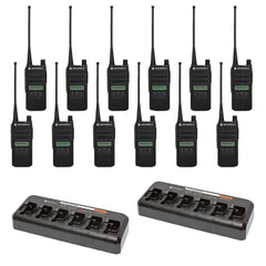 (12) Motorola CP100D Limited-Display Two-Way Radios