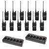 Motorola CP100D Limited-Display 12 Pack bundle with multi unit charger