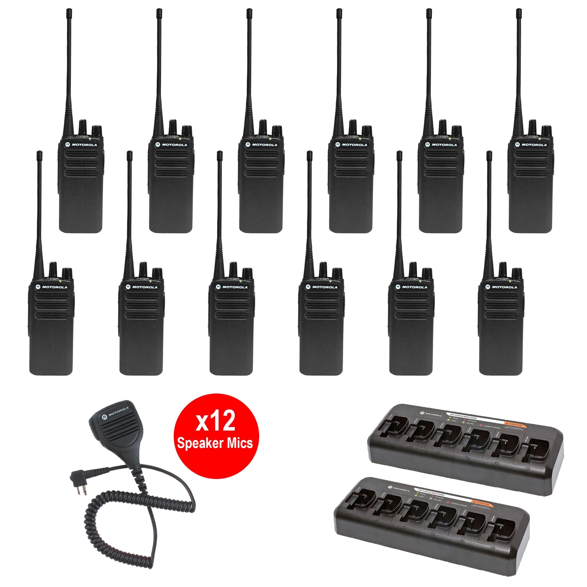 Motorola CP100D Non-Display 12 Pack bundle with multi unit charger and|  TwoWayRadioGearCanada