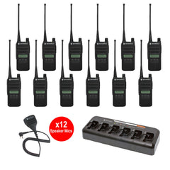 (12) Motorola CP100D Limited-Display Two-Way Radios