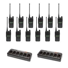 (12) Motorola CP100d Full Keypad Display Two-Way Radios