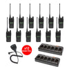 Motorola CP100D Full Keypad Display 12 Pack bundle with multi unit charger and Speaker Microphones