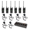 Motorola CP100d Full Keypad 6-Pack Bundle with Charger and Speaker Microphones