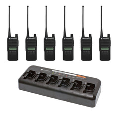 (6) CP100d Limited Display Two-Way Radios