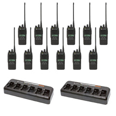 (12) Motorola CP185 Two‑Way Radios