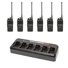 (6) Motorola CP185 Two-Way Radios