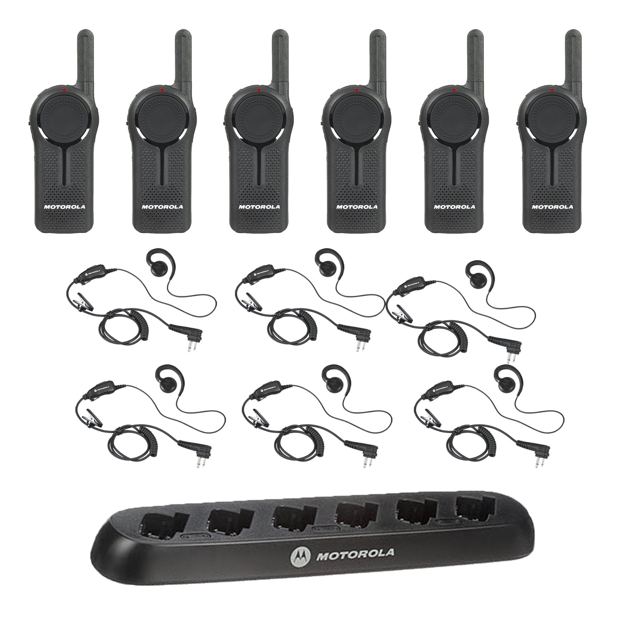 Motorola DLR1020 Pack Bundle with Multi-Unit Charger and Headsets|  TwoWayRadioGearCanada