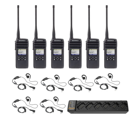 DTR600 6 Pack plus multi unit charger and headsets