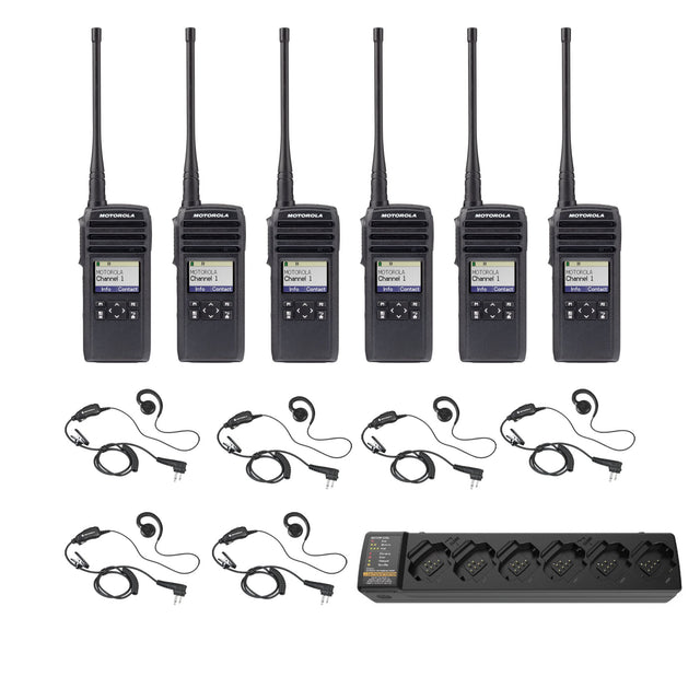 DTR600 6 Pack plus multi unit charger and headsets