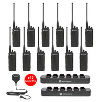 Motorola RDU4103 12 Pack Bundle with Multi Unit Chargers and Speaker Microphones