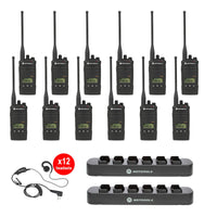 Motorola RDU4163D 12 pack with Multi Unit Chargers and headsets
