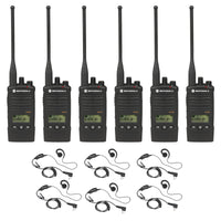 Motorola RDU4163D 6 pack with Multi Unit Chargers and headsets