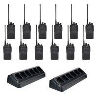 VX-261 5 Watt 16 Channel UHF or VHF Radio 12 pack with multi unit charger
