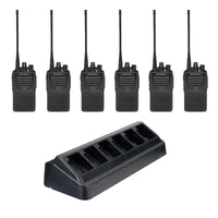 VX-261 5 Watt 16 Channel UHF or VHF Radio 6 pack with multi unit charger