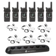 Motorola CLS1413 6-pack bundle with HKLN4604 headsets and 56531 6-unit charger for business use in Canada