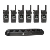 Motorola CLS1413 six-pack bundle with multi-unit charger 56531 for Canadian business use