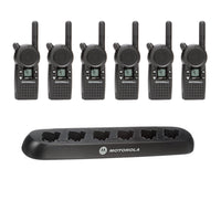 
              Motorola CLS1413 six-pack bundle with multi-unit charger 56531 for Canadian business use
            