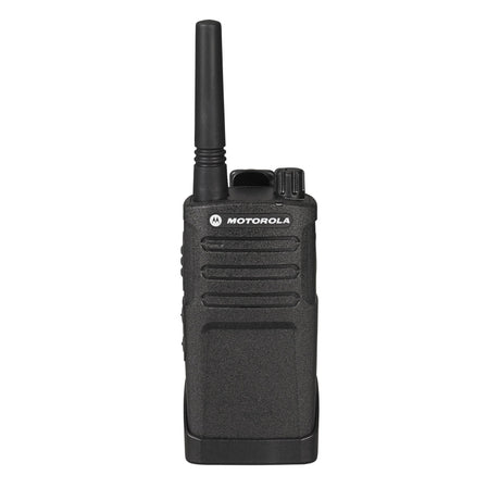 Front view of Motorola RMU2043 UHF two-way radio with compact rugged design