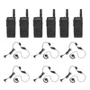 Motorola SL300 Non-Display Two-Way Radio 6 Pack Bundle with PMLN7189 Swivel Earpieces